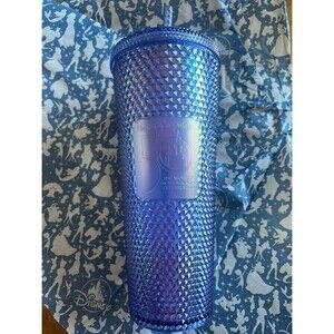 Walt Disney World 50th Anniversary Geometric Starbucks Tumbler with Straw – Blue